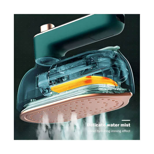 Mini Compact EV Porcelain Gold Electric Iron Effortless Precision With 130°C Constant Temperature For Efficient Dry And Wet Ironing