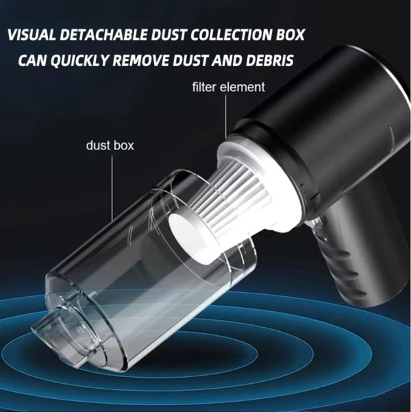 3 In 1 Portable Vacuum Cleaner- Durable Wireless Vacuum -duster Blower Air Pump- High Power Strong Suction Vacuum Cleaner For Home, Laptop, Vehicle Interior Cleaner