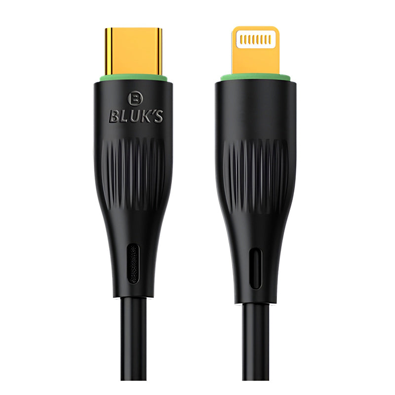 BLUK’S BX-452 Lightning to Type-C Cable – 27W PD Fast Charging & Data Sync with Gold-Plated Connectors