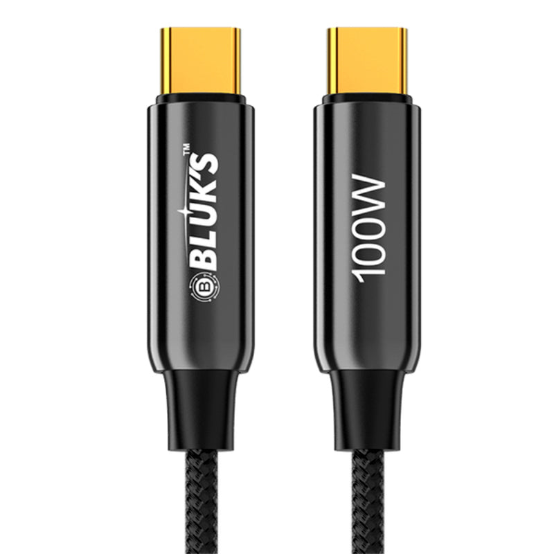 BLUK’S BX-471 High-Speed 100W Type-C to Type-C Fast Charging Braided Data Cable