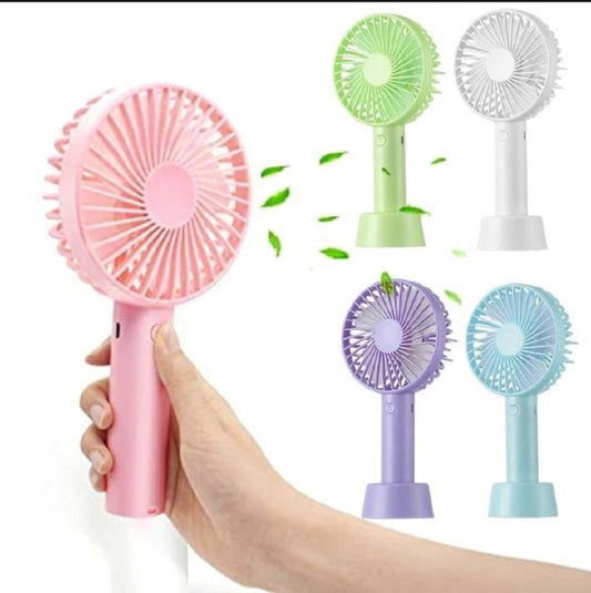 Portable Usb Rechargeable Fan | Handheld 3 Speed Strong Wind Electric Small Mini Cooling Fan