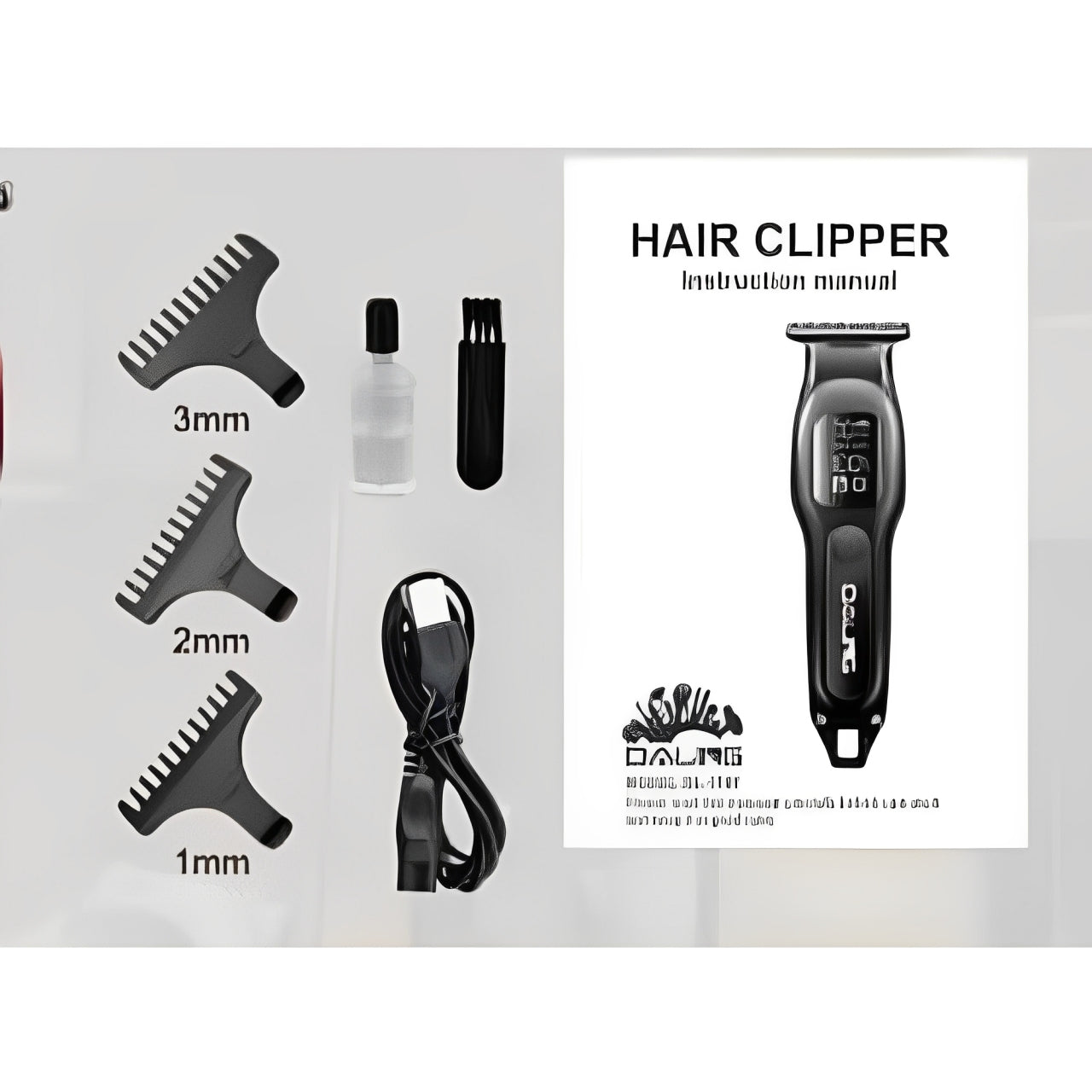 DALING DL-1747 Professional Hair Clipper High Energy Battery Portable With LED Display