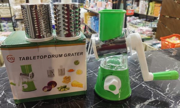 Tabletop Drum Grater | Manual Vegetable Cutter Slicer & Grater | Multi-functional Kitchen Gadget