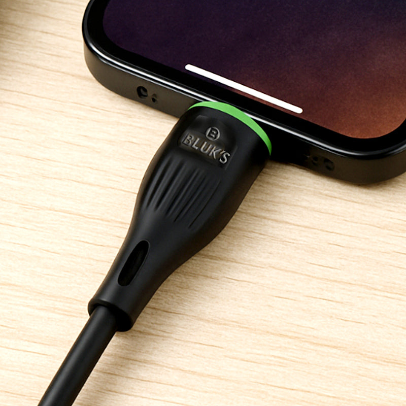 BLUK’S BX-452 Lightning to Type-C Cable – 27W PD Fast Charging & Data Sync with Gold-Plated Connectors