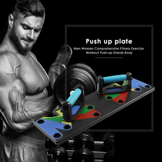 9 IN 1 Push Up Rack Board System Comprehensive Fitness Exercise Workout Pushup Stands